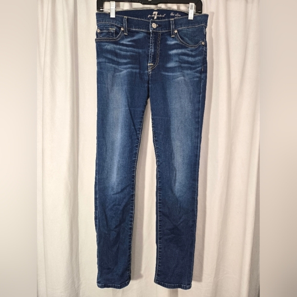 7 For All Mankind The Slim Cigarette Jeans Sz 28 - Picture 1 of 14